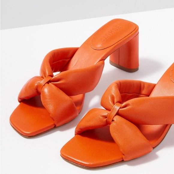 Schutz Fairy Mid Sandal Orange Sz 6